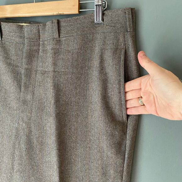 Vintage NORDSTROM 2 PIECE Men's 42 Trousers Sports Coat Wool Herringbone Classic - Picture 14 of 16